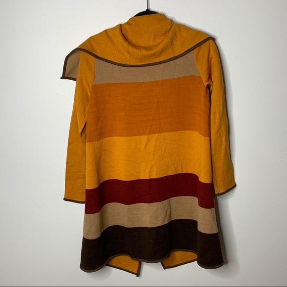 GJB New York Wool Blend Color Block Long Sweater L - Picture 2 of 4